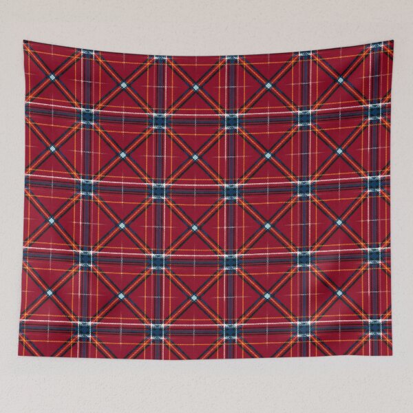 Item preview, Vibrant Red Scottish Tartan Plaid Pattern Seamless Fabric designed and sold by svarupa.
