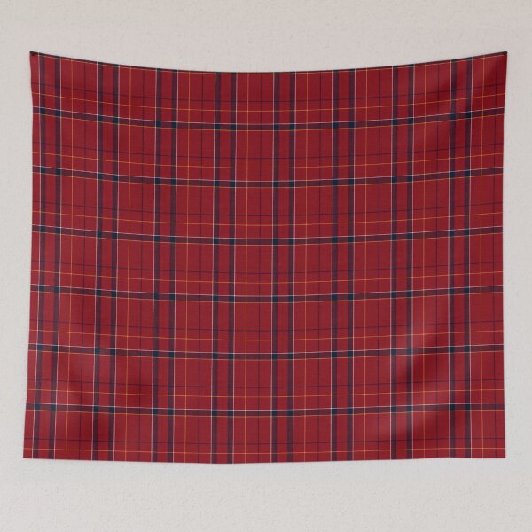 Item preview, Vibrant Red Scottish Tartan Plaid Pattern Seamless Fabric designed and sold by svarupa.