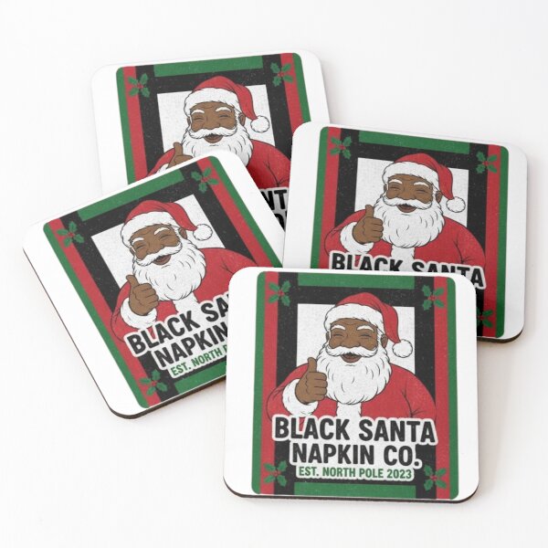 Item preview, CUTE BLACK SANTA NAPKIN designed and sold by Obinne.