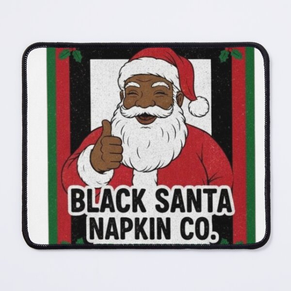Item preview, CUTE BLACK SANTA NAPKIN designed and sold by Obinne.