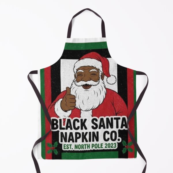 Item preview, CUTE BLACK SANTA NAPKIN designed and sold by Obinne.