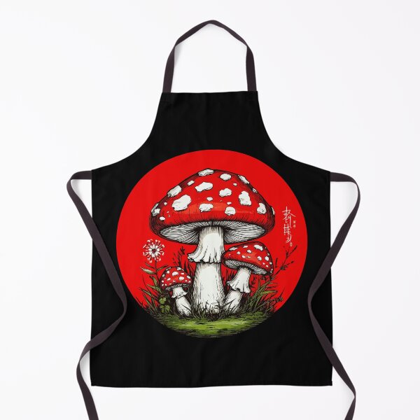 Item preview, Red Amanita Mushroom in a Red Circle. Japanese Art. Agaric designed and sold by PeasyEasy.