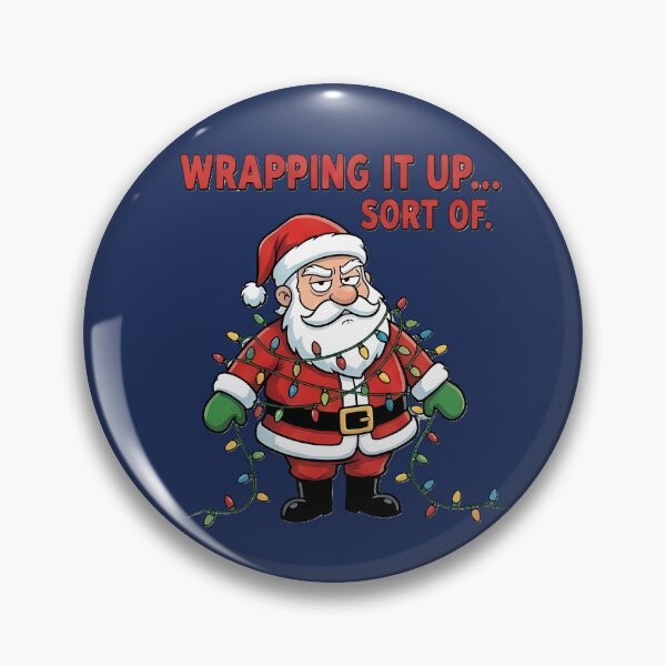 Item preview, Wrapping It Up Sort Of | Funny Tangled Santa & Christmas Lights designed and sold by Chaos & crew.