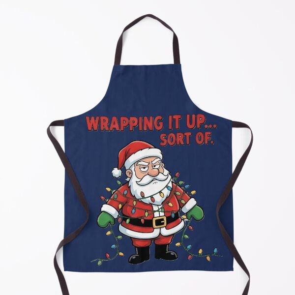 Item preview, Wrapping It Up Sort Of | Funny Tangled Santa & Christmas Lights designed and sold by Chaos & crew.