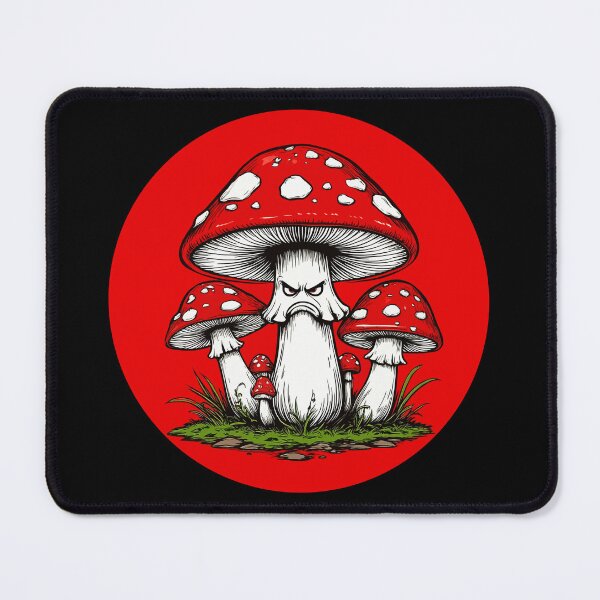 Item preview, Angry Red Amanita Mushroom in a Red Circle. Japanese Art. Unhappy Agaric designed and sold by PeasyEasy.