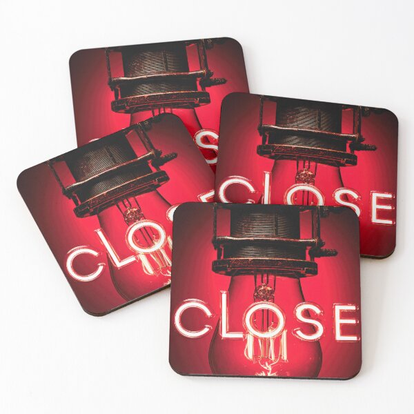 Item preview, CopNeon “CLOSE” Sign Inside Light Bulb – Modern Red Glow Aesthetic designed and sold by Grafititee.