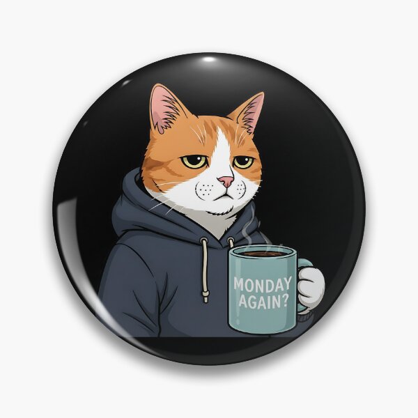Item preview, Tired Cat Monday Morning Coffee designed and sold by Pawrizzma POD.