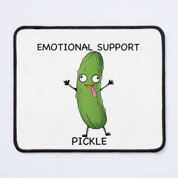 Item preview, Emotional Support Pickle - Funny Cute Doodle Sticker designed and sold by Balkan Doodles.
