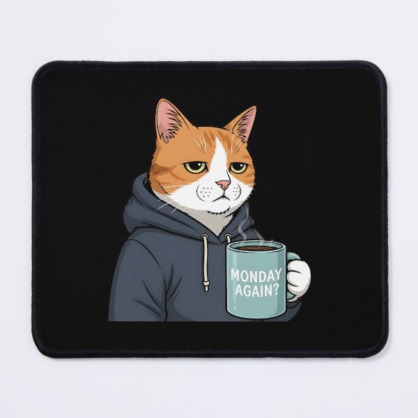 Item preview, Tired Cat Monday Morning Coffee designed and sold by Pawrizzma POD.