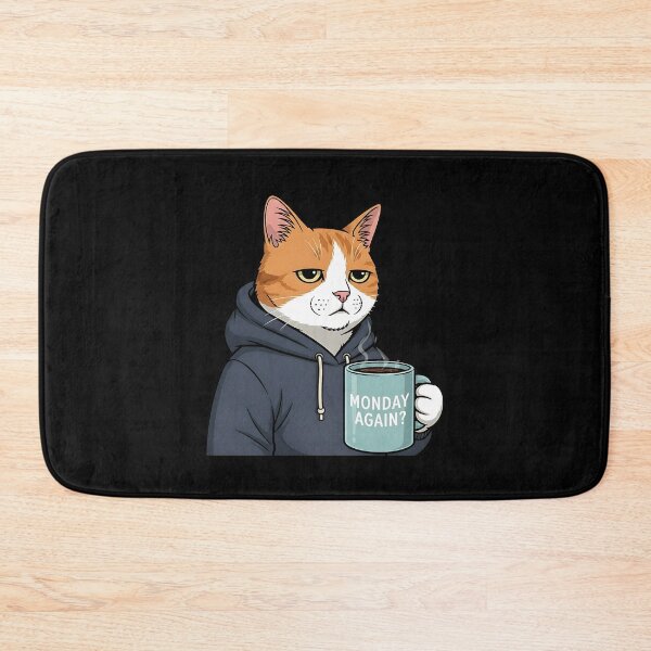 Item preview, Tired Cat Monday Morning Coffee designed and sold by Pawrizzma POD.