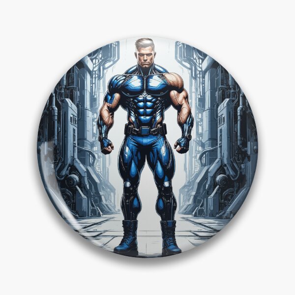 Item preview, Strong Bodybuilder Robot. Male Android. Blue Humanoid Man designed and sold by PeasyEasy.