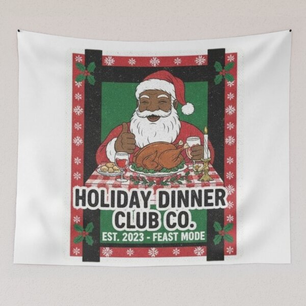 Item preview,  BLACK SANTA NAPKIN . Holiday dinner  designed and sold by Obinne.