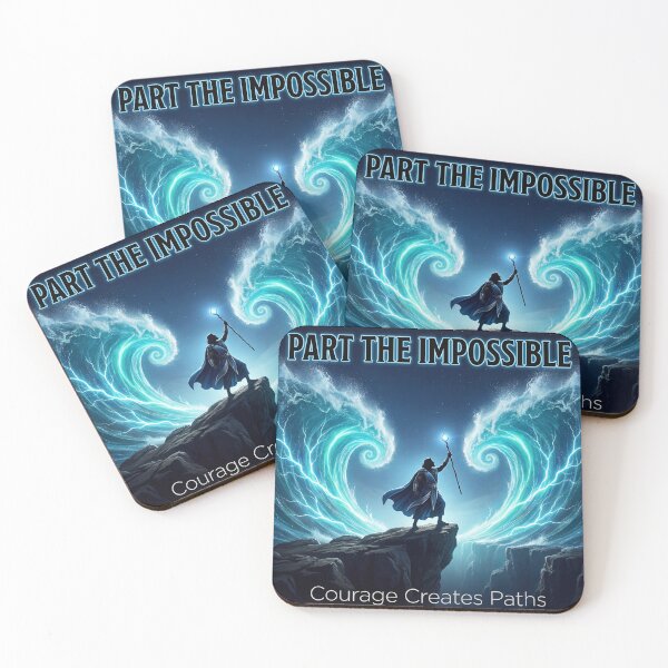 Item preview, Inspirational Courage Poster – Epic Part the Impossible Motivational Art designed and sold by AbstractAuraArt.