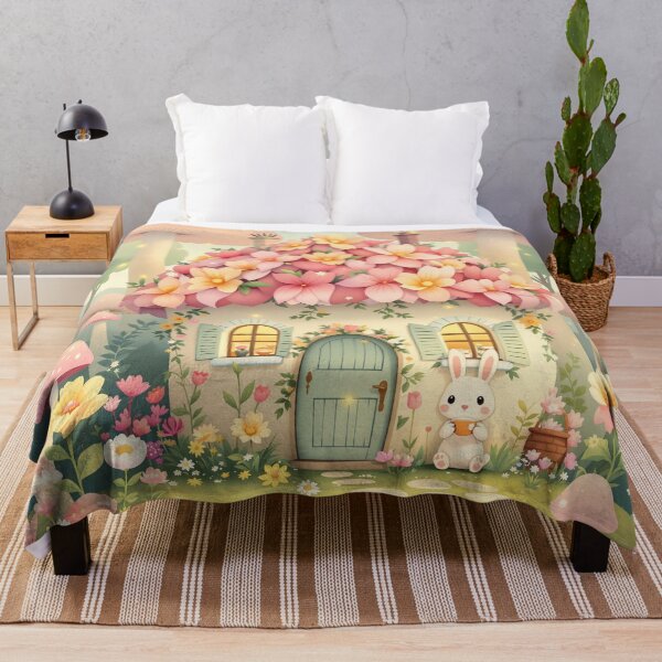 Item preview, Flower Cottage in a Hidden Garden designed and sold by HappySproutArt.