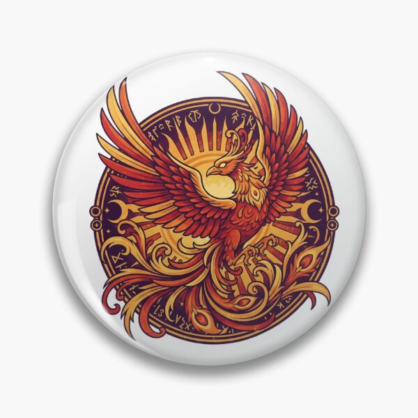 Item preview, Rebirth Phoenix Bird - Mythological Fire and Gold Design designed and sold by THE STYLE LAB.