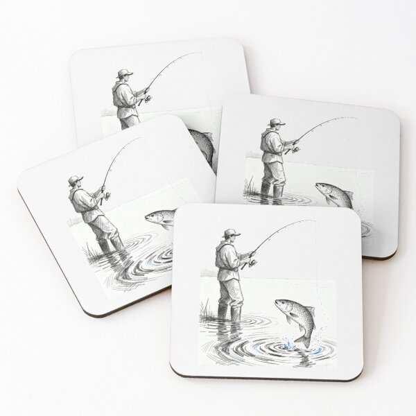 Item preview, Lake Day Catch – Classic Fisherman Sketch Art designed and sold by EimSol.
