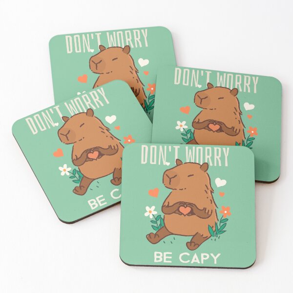 Item preview, DON'T WORRY - BE CAPY Capybara Heart designed and sold by JusTiceT-shirts.