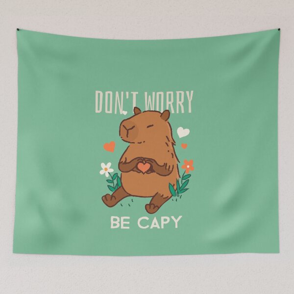 Item preview, DON'T WORRY - BE CAPY Capybara Heart designed and sold by JusTiceT-shirts.