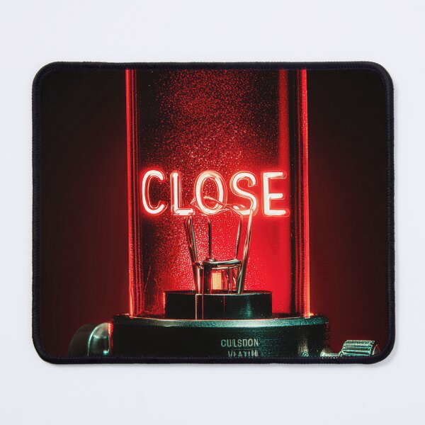 Item preview, CopNeon “CLOSE” Sign Inside Light Bulb – Modern Red Glow Aesthetic designed and sold by Grafititee.
