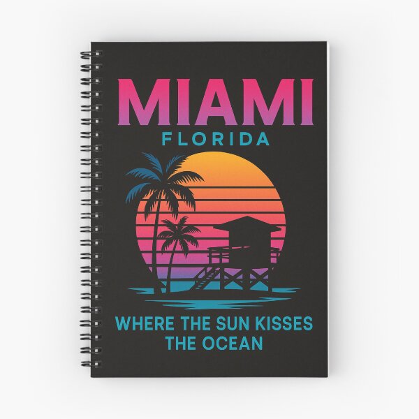 Item preview, Miami Retro Neon Lifeguard Tower – Where the Sun Kisses the Ocean designed and sold by Laughprints.