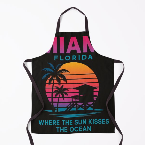 Item preview, Miami Retro Neon Lifeguard Tower – Where the Sun Kisses the Ocean designed and sold by Laughprints.