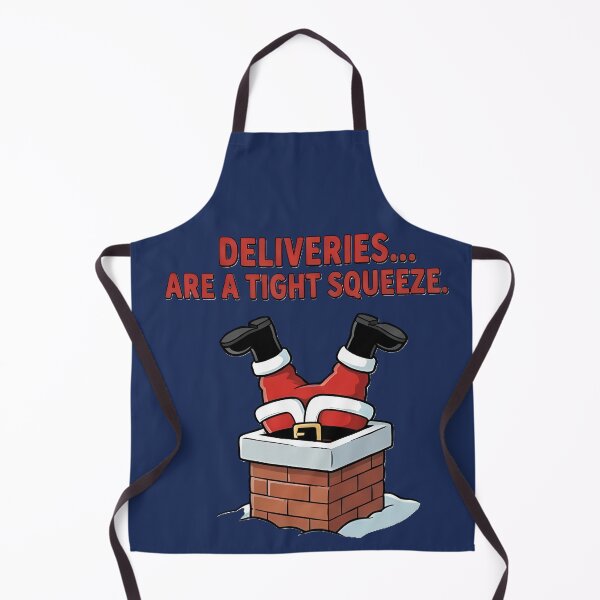 Item preview, Deliveries Are A Tight Squeeze | Funny Santa Stuck in Chimney designed and sold by Chaos & crew.