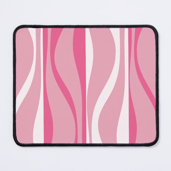 Item preview, Mid Century Modern Retro Lounge Striped Ogee Pattern in Pink designed and sold by kierkegaard.
