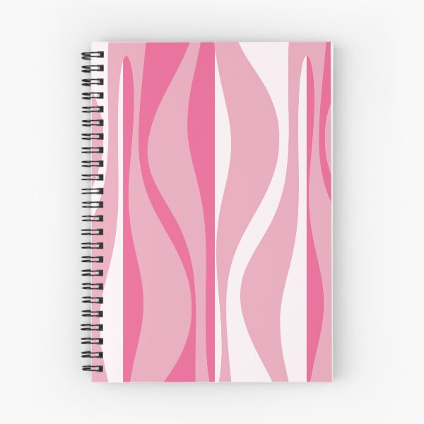 Item preview, Mid Century Modern Retro Lounge Striped Ogee Pattern in Pink designed and sold by kierkegaard.