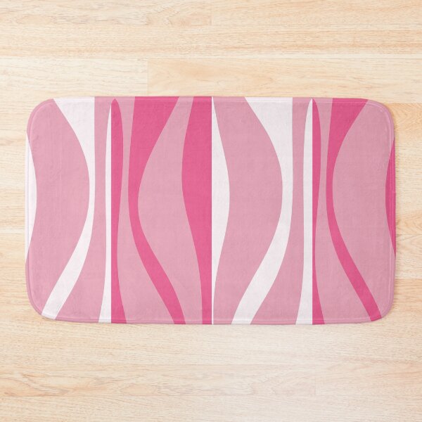 Item preview, Mid Century Modern Retro Lounge Striped Ogee Pattern in Pink designed and sold by kierkegaard.