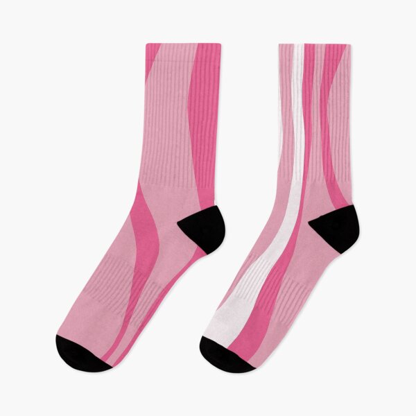 Item preview, Mid Century Modern Retro Lounge Striped Ogee Pattern in Pink designed and sold by kierkegaard.