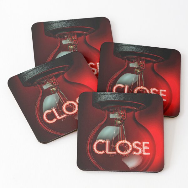 Item preview, Neon “CLOSE” Sign Inside Light Bulb – Modern Red Glow Aesthetic designed and sold by Grafititee.