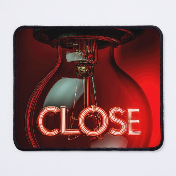 Item preview, Neon “CLOSE” Sign Inside Light Bulb – Modern Red Glow Aesthetic designed and sold by Grafititee.
