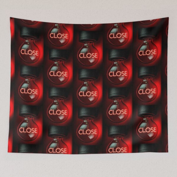 Item preview, Neon “CLOSE” Sign Inside Light Bulb – Modern Red Glow Aesthetic designed and sold by Grafititee.
