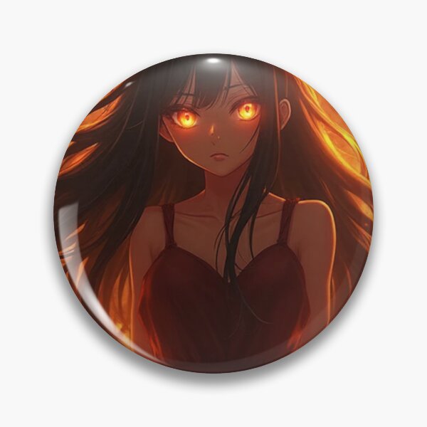 Item preview, Fiery Anime Girl with Flame Aura – Intense Heat Anime Art designed and sold by OhmAuraArt.
