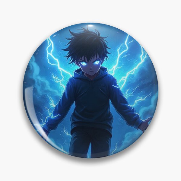 Item preview, Floating Anime Boy with Lightning Aura – Electric Power Design designed and sold by OhmAuraArt.