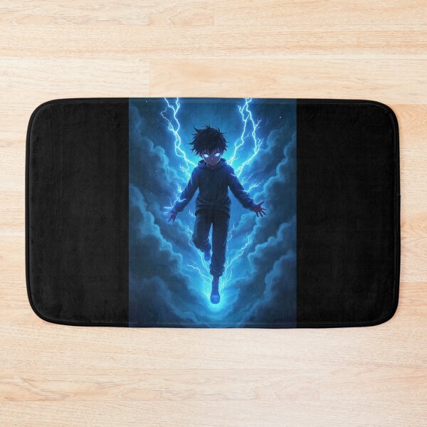 Item preview, Floating Anime Boy with Lightning Aura – Electric Power Design designed and sold by OhmAuraArt.
