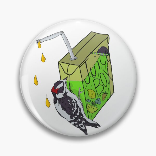 Item preview, Cosmic Juice Box with a Hairy WoodPecker designed and sold by HouseplantsAndScamps.