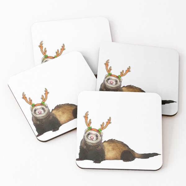Item preview, Cute Ferret in antlers -animalzinhats designed and sold by Ashley’sAnimalz.