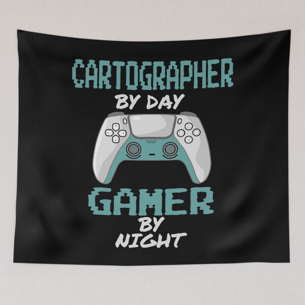 Item preview, Funny Cartographer By Day Gamer By Night designed and sold by LifeGoods103.