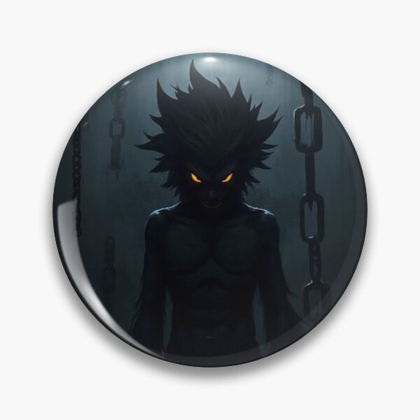 Item preview, Dark Demon Boy with Black Aura and Chains – Shadow Anime Art designed and sold by OhmAuraArt.