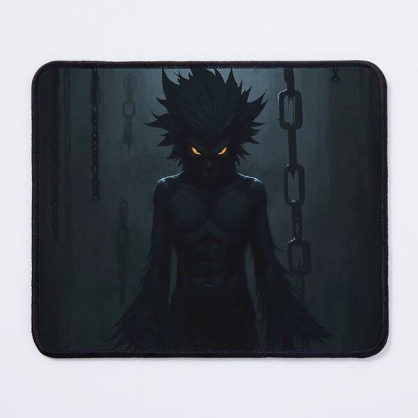 Item preview, Dark Demon Boy with Black Aura and Chains – Shadow Anime Art designed and sold by OhmAuraArt.