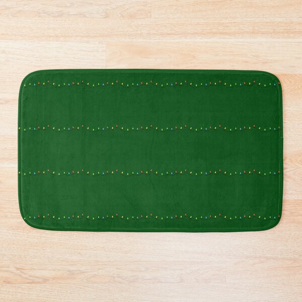 Item preview, Christmas String Lights Pattern on Green Background - Festive Holiday Decoration Design designed and sold by freackly.