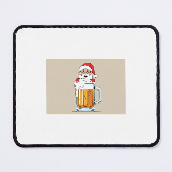 Item preview, Laughing santa claus with beer mug - funny christmas cartoon illustration designed and sold by mayatA-rt.