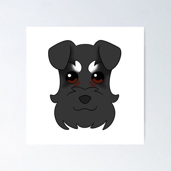 Item preview, Black Schnauzer White Brows Tear Stains designed and sold by OliRoseArt.