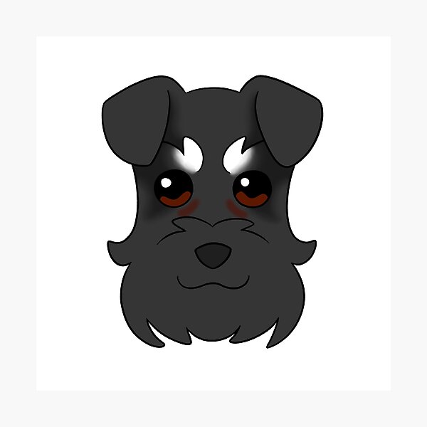 Item preview, Black Schnauzer White Brows Tear Stains designed and sold by OliRoseArt.