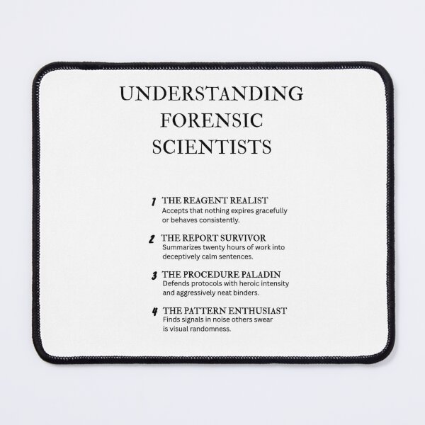 Item preview, Understanding Evidence Experts – Funny Forensic Design designed and sold by PsyFlow35.