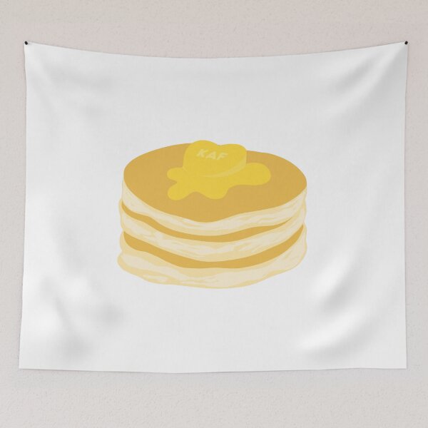 Item preview, Misti’s Fluffy Pancake Stack with Heart Butter — Cute KAF Breakfast Illustration designed and sold by kissingafoolart.