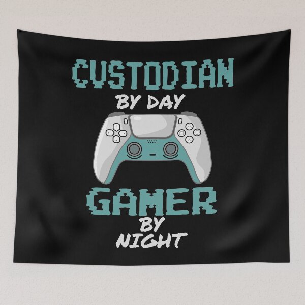 Item preview, Funny Custodian By Day Gamer By Night designed and sold by LifeGoods103.