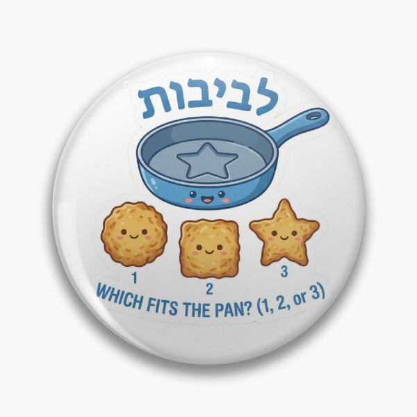 Item preview, Latkes Pan – Which Shape Fits? Hanukkah Kids Learning Magnet designed and sold by MiracleDroplet.
