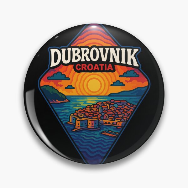Item preview, Dubrovnik Croatia Retro Trippy Travel designed and sold by TomFrontierArt.